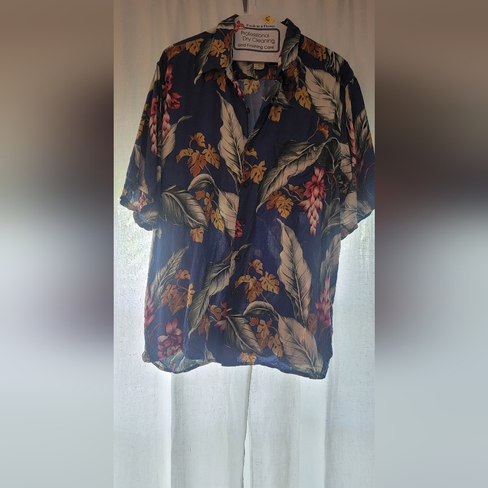Floral Hawaiian Shirt - Blue